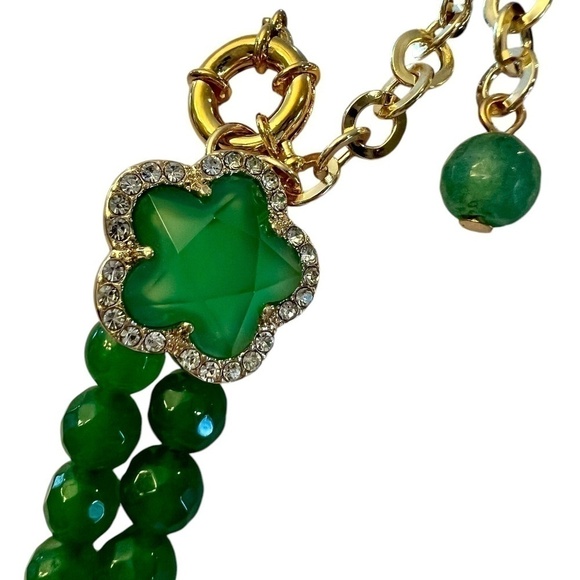 Cubic Zirconia & Agate Beaded Choker Necklace - NWT - Picture 5 of 11